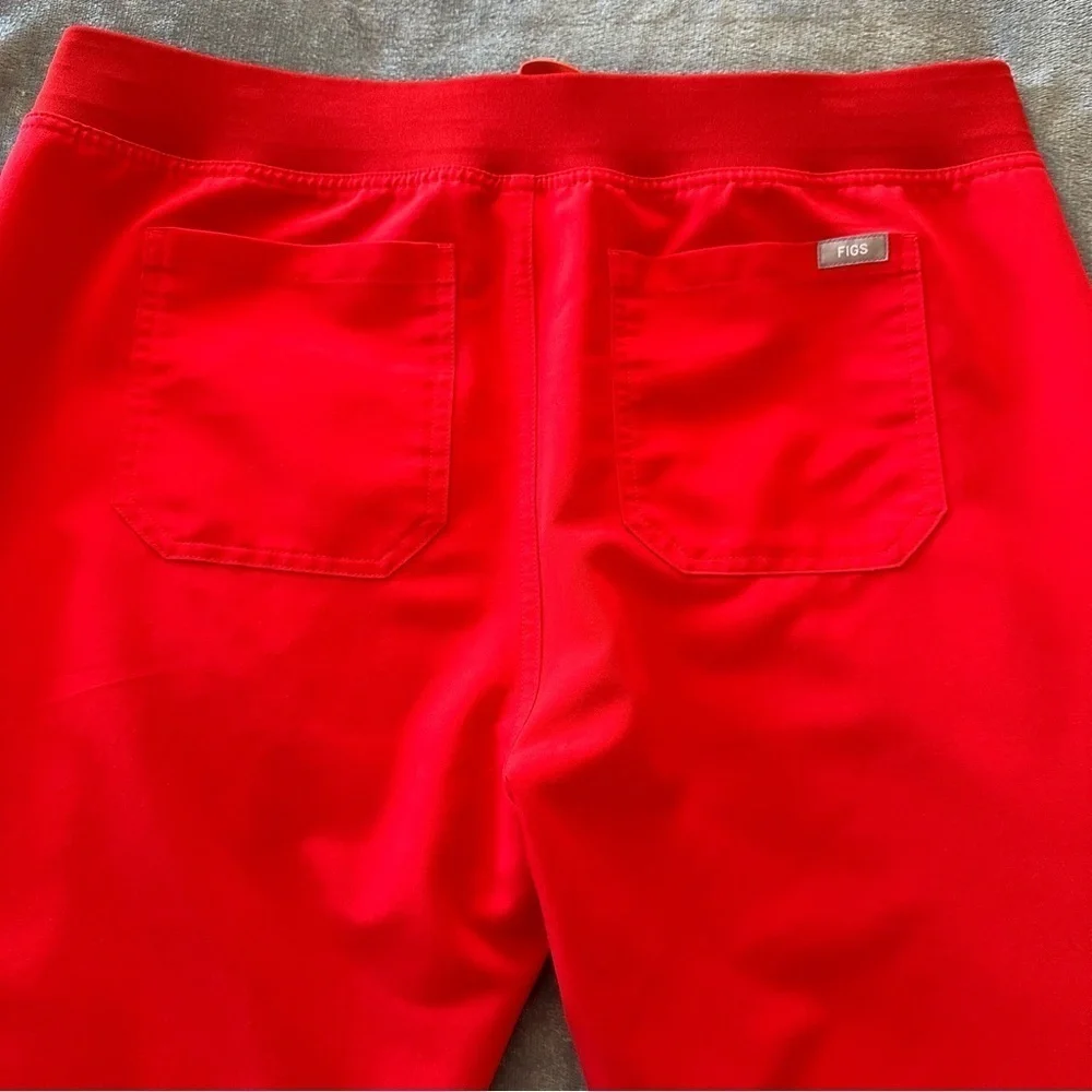 Figs Pisco Basic scarlet Red Straight Leg Scrub Pants Size L PO3684